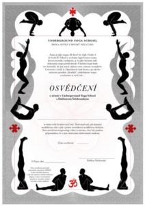 Underground Yoga School - diplom